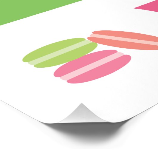 Tea Time Poster – Cute Pastel Teapots & Sweets (Ecke)