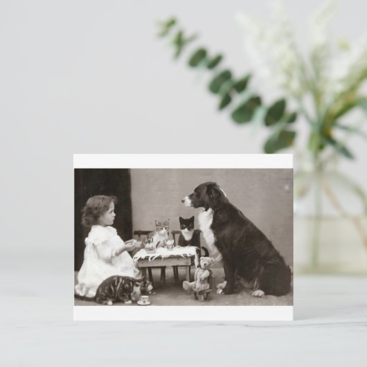 Tea Time Postkarte (Stehend Vorderseite)