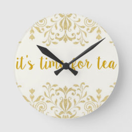 Tea Time Runde Wanduhr
