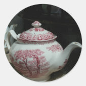 Tea Time Runder Aufkleber (Vorderseite)