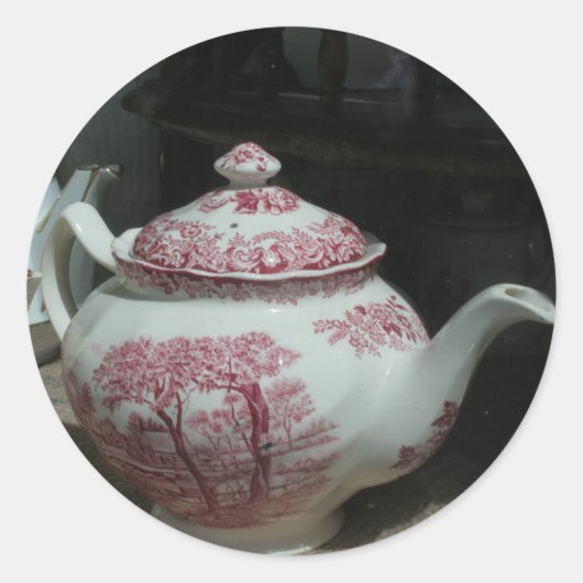 Tea Time Runder Aufkleber (Vorderseite)