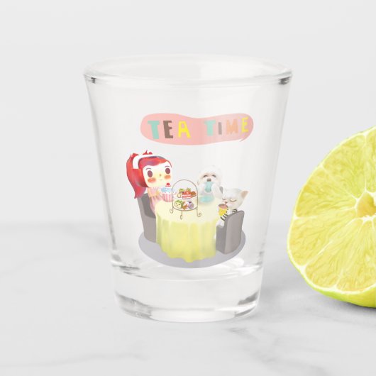 Tea Time Schnapsglas (Vorderseite)