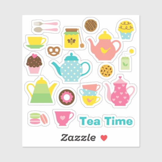 Tea Time Sticker Sheet (Blatt)