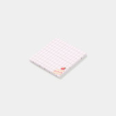 Tea Time Strawberry Cake - Personalized Grid Stick Post-it Klebezettel (angewinkelt)