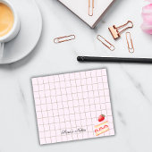 Tea Time Strawberry Cake - Personalized Grid Stick Post-it Klebezettel
