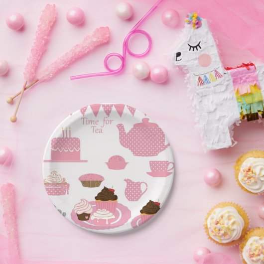 Tea Time Tea Cups Pappteller (Party)