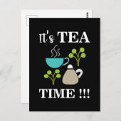 Tea Time Tea Lover Tea Cup Postkarte (Vorne/Hinten)
