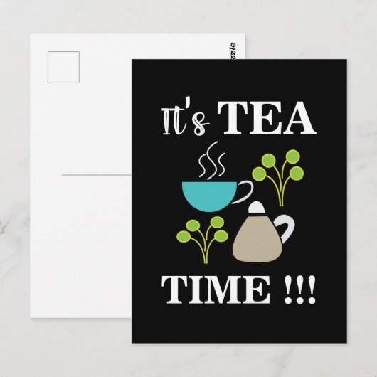 Tea Time Tea Lover Tea Cup Postkarte (Vorne/Hinten)