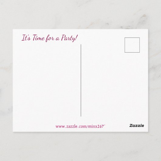 Tea Time - Tea Party Postkarte (Rückseite)