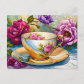 Tea Time - Tea Party Postkarte (Vorderseite)