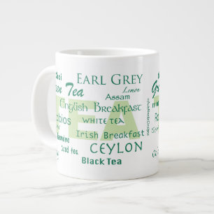 Tea Time/Tea Types Word Cloud Jumbo-Tasse