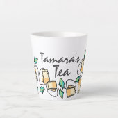 Tea Time Teabags Passen Sie Ihren Namen an Milchtasse (Vorderseite)