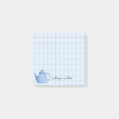 Tea Time Teapot - Personalized Grid Sticky Notes Post-it Klebezettel (Vorderseite)
