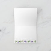 Tea Time Teapot und Blume Vielen Dank Dankeskarte (Innenseite)