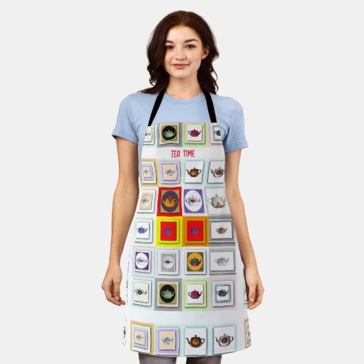 Tea Time Teapots Schürze (Getragen)