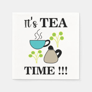 Tea Time Tee Cup Party Serviette