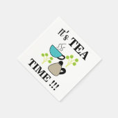 Tea Time Tee Cup Party Serviette (Ecke)