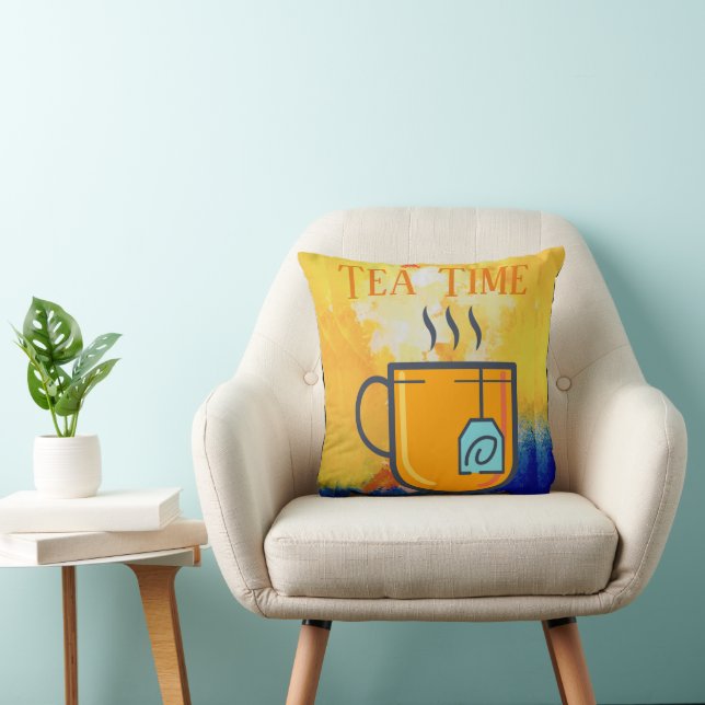 Tea Time Throw Kissen (Stuhl )