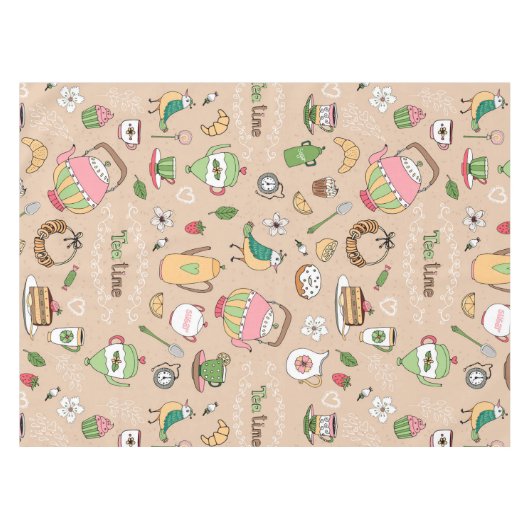 Tea Time Tischdecke (Vorderseite (Horizontal))