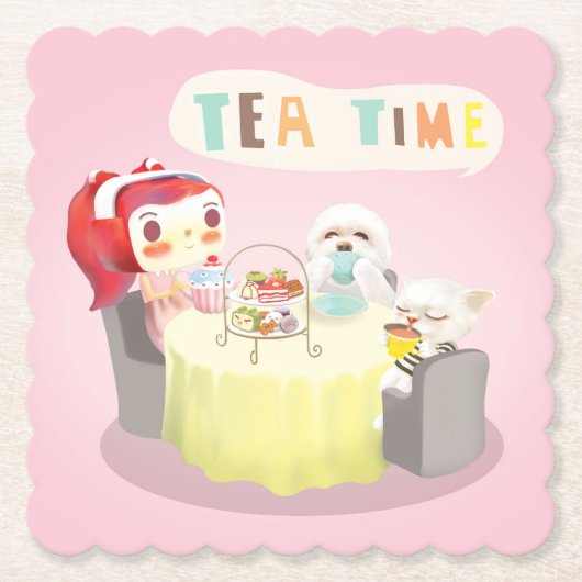 Tea Time Untersetzer (Vorderseite)