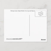 Tea Time - Vintage Violets Tea Cup Postkarte (Rückseite)