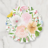 Tea Time Whimsical Wildblume Brautparty Geschenkanhänger (Rückseite)