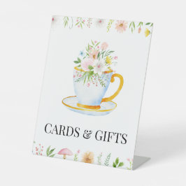 Tea Time Whimsical Wildblume Karten und Geschenke  Sockelschild