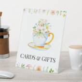 Tea Time Whimsical Wildblume Karten und Geschenke  Sockelschild (In SItu)