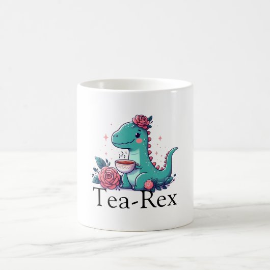 Tea Time with a Dino Kaffeetasse (Mittel)