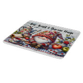 Tea Toast Gnome Hugs Vintages Niedliches Gnome Schneidebrett (Ecke)