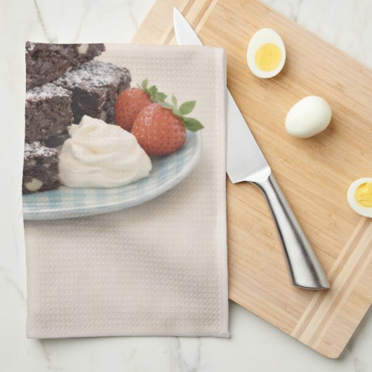 Tea Towel | Chocolate Brownies Kitchen Gift Geschirrtuch (Viertel Falte)