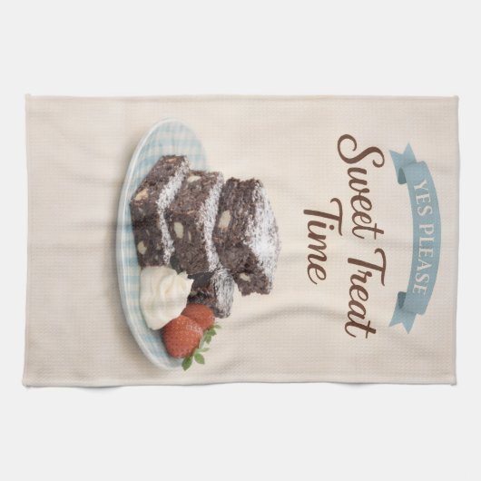 Tea Towel | Chocolate Brownies Kitchen Gift Geschirrtuch (Horizontal)
