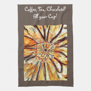 Tea Towel Gerberas Café, Geschirrtuch