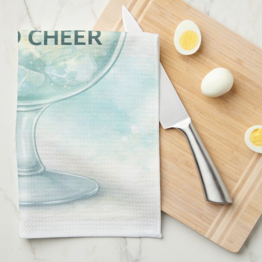 Tea Towel | Gin & Tonic Lemon Mint Kitchen Gift Geschirrtuch (Viertel Falte)