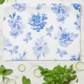 Tea Towel in delft blue roses Geschirrtuch (Gefaltet)