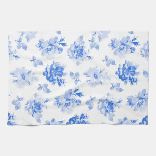 Tea Towel in delft blue roses Geschirrtuch