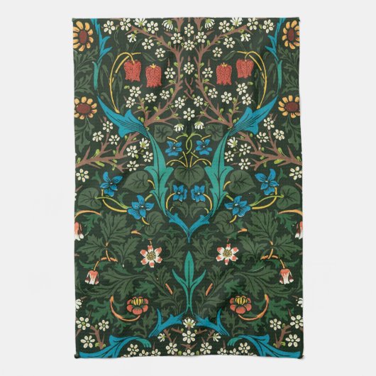 TEA TOWEL MIT WILLIAM MORRIS "TULIPS" DESIGN GESCHIRRTUCH (Vertikal)
