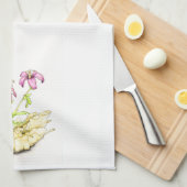 Tea towel, watercolor wildflower geranium geschirrtuch (Viertel Falte)