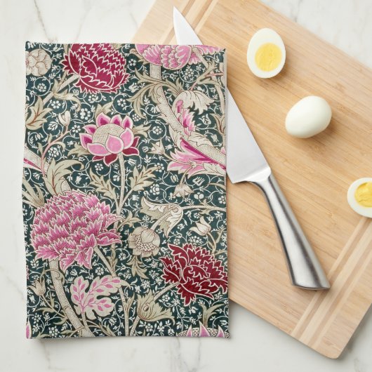 TEA TOWEL : WILLIAM MORRIS : CRAY DESIGN GESCHIRRTUCH (Viertel Falte)