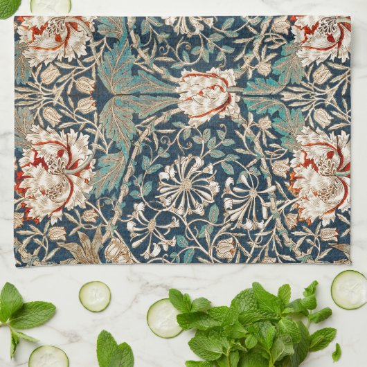 TEA TOWEL : WILLIAM MORRIS : HONEYSUCKLE GESCHIRRTUCH (Gefaltet)