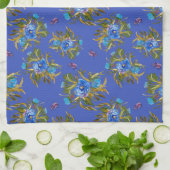 Tea Towel With Hand-Painted ink Florals Geschirrtuch (Gefaltet)