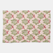 Tea towel with mistletoe design geschirrtuch (Horizontal)