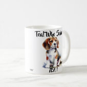 Tea! Wer hat Tee gesagt? Niedlicher Beagle Kaffeetasse (VorderseiteRechts)