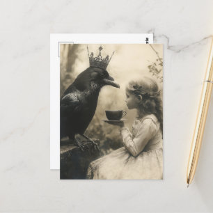 Tea with the Royal Raven Postkarte