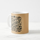 Tea Yourself - Elegante Vintag Tea Lover Tasse (Vorderseite Links)