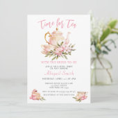 TEA-ZEIT MIT DEM BRAUTPARTY "BRIDE TO BE" EINLADUNG (Stehend Vorderseite)