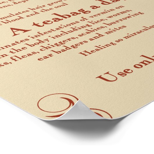 Teabag Miracle Cure Poster (Ecke)