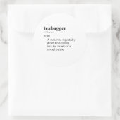 TEABAGGER 2 RUNDER AUFKLEBER (Tasche)