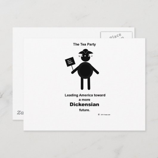 Teabagger Dickensian Postkarte (Vorne/Hinten)