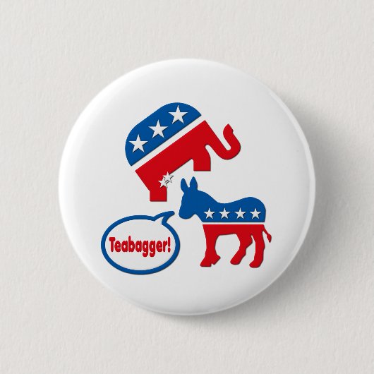 Teabagger republikanische Demokrat Button (Vorderseite)